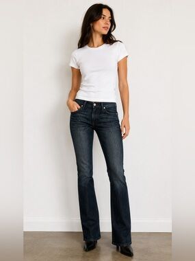 Hugo Boss BOSS Bootcut Jeans Womens 25x34 Dark Wash Mid Rise Stretch Denim